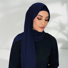Kiswat - Instant Chiffon Hijab Navy Blue